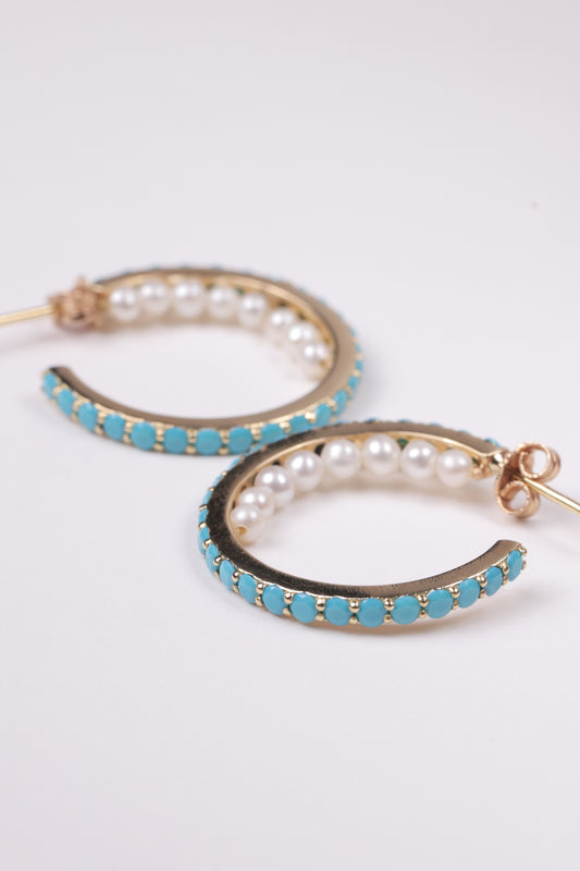 Feirouz & Pearls - the earrings