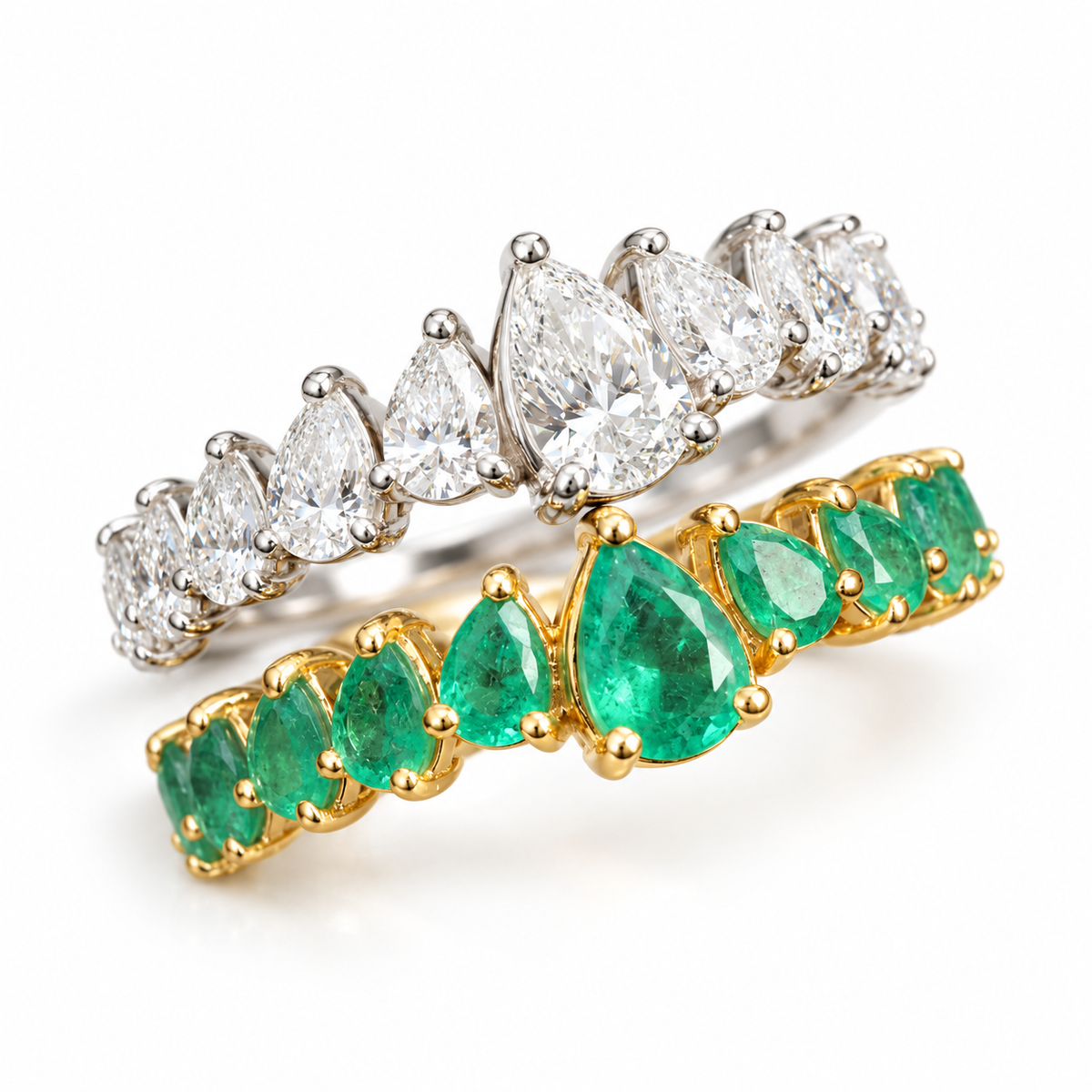 Diamond-Emerald dance